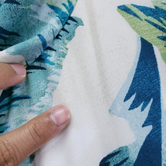 Maggy London Multicolor Hawaiian Tropical V Neck Ruffled Accents Maxi Dress 8 - Picture 9 of 16